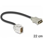 DeLOCK Keystone Module HDMI female > HDMI female 250° with cable - HDMI kabel - HDMI (F) do HDMI (F 86328