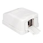 DeLOCK Keystone Surface Mounted Box - Kryt zásuvné jednotky - bílá - 1 port