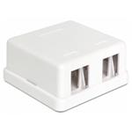 DeLOCK Keystone Surface Mounted Box - Kryt zásuvné jednotky - bílá - 2 porty