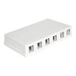DeLOCK Keystone Surface Mounted Box - Kryt zásuvné jednotky - bílá - 6 portů 86227