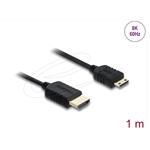Delock Koaxiální kabel High Speed HDMI HDMI samec na Mini HDMI samec 8K 60 Hz 1 m 81684