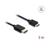 Delock Koaxiální kabel High Speed HDMI HDMI samec na Mini HDMI samec 8K 60 Hz 3 m 81686