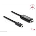 Delock Koaxiální kabel USB Type-C™ na HDMI (DP Alt Mode) 4K 60 Hz s pleteným opláštěním 1 m 81703