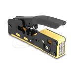 Delock Krimpovací nástroj pro 6P/8P RJ45/RJ11 zástrčky Cat. 5/6/7 s řezačkou a odizolovačem 90583