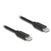 Delock Kroucený kabel USB 2.0 Type-C™ ze zástrčky na zástrčku 0,45 až 0,75 m, černý 90369