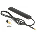 Delock LTE Antenna MMCX Plug 3 dBi omnidirectional fixed black adhesive mounting 89525