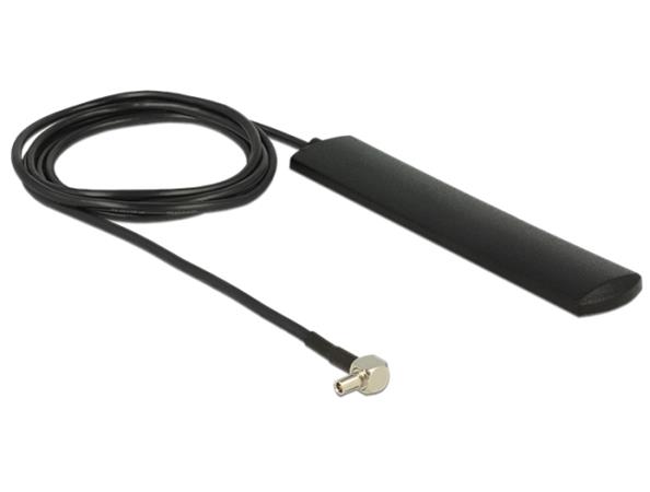 Delock LTE Antenna TS-9 plug 3 dBi omnidirectional fixed black adhesive mounting 12479