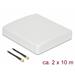 Delock LTE MIMO Antenna 2 x SMA Plug 8 dBi directional with connection cable RG-58 10 m white outdoor 89891