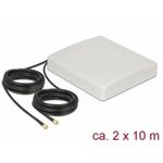 Delock LTE MIMO Antenna 2 x SMA Plug 8 dBi directional with connection cable RG-58 10 m white outdoor 89891