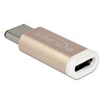 Delock měděný Adaptér USB Type-C™ 2.0 samec (host) > USB 2.0 Micro-B samice (zařízení)