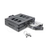 Delock Mobilní rámeček rozměru 5.25” pro 4 x 2.5” HDD / SSD SATA nebo SAS, se zámkem 47141