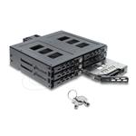 Delock Mobilní rámeček rozměru 5.25” pro 6 x 2.5” HDD / SSD SATA nebo SAS, se zámkem 47142