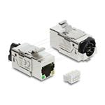 Delock Modul Keystone RJ45, zásuvka Cat.6A, STP, s LED indikací PoE 86610