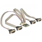 Delock Module MiniPCIe I/O PCIe full size 4 x Serial RS-232 with Voltage supply 95244