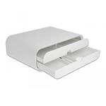 DELOCK, Monitor Stand with two Drawers white 18325