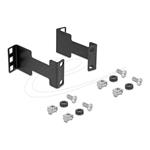 Delock Montážní sada adaptéru, rozšíření hloubky serverového regálu k zvětšení montážní hloubky až o 10 cm, 1U, černá