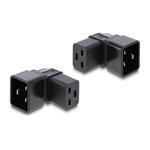 Delock Napájecí adaptér IEC 60320 – z C20 na C19, zástrčka / zásuvka, 16 A, 90°, pravoúhlý 80658
