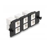 Delock Panel adaptérů Keystone, 6 portů, černý 66996