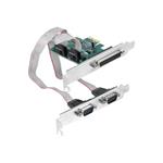 DeLock - Paralelně-sériový adaptér - PCIe 1.1 nízký profil - paralelní x 1 + sériový x 2 90413