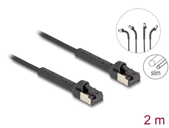 Delock - Patch kabel - RJ-45 (M) angled up to 60° do RJ-45 (M) angled up to 60° - 2 m - 3.8 mm - U/ 80941