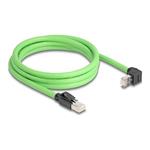 Delock - Patch kabel - RJ-45 (M) straight, snagless do RJ-45 (M) zahnutý nahoru - 2 m - 6.8 mm - SF 80893