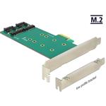 Delock PCI Express Card > 2 x internal M.2 Key B 110 mm - Low Profile Form Factor 89473