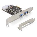 DeLock PCI Express card > 2x USB 3.0 - USB adaptér - PCIe - USB 3.0 x 2 89243