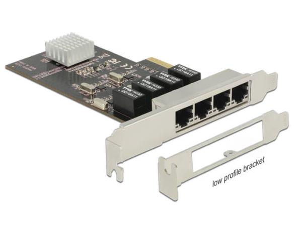 Delock PCI Express Karta > 4 x Gigabit LAN 89567