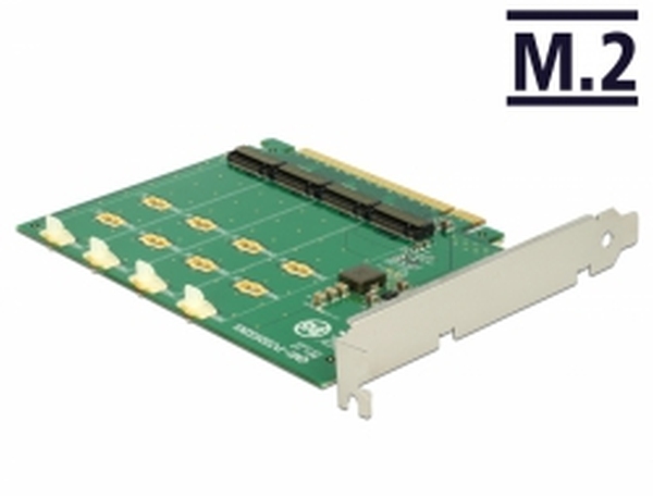 Delock PCI Express x16 Card > 4 x internal NVMe M.2 Key M - Bifurcation 89835