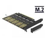 DELOCK, PCI Express x16 Card to 5 x internal M.2 90435