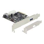 DeLock PCI Express x4 Card > 1 x external + 1 x internal SuperSpeed USB 10 Gbps (USB 3.1, Gen 2) - 89399