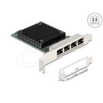 Delock PCI Express x4 síťová karta 2,5 Gigabit LAN 4 x RJ45 RTL8125 88601