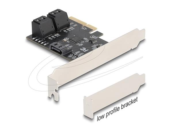 Delock Pětiportový řadič SATA karty PCI Express x4 - Low Profile 90890