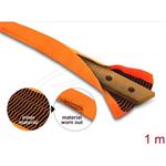 Delock Plochý textilní návlek s dvojitou vrstvou 40 x 16 mm pro kabely nebo měděné sběrnice, PET, oranžový, 1 m 19029