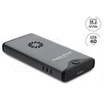 Delock Pouzdro USB Type-C™ 40 Gbps na 1 x SSD M.2 NVMe PCIe s ventilátorem - beznástrojový 42034