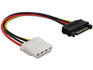 DeLock Power Adapter SATA 15-pin samec na Molex samica 4-pin, 12cm