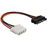 DeLock Power Adapter SATA 15-pin samec na Molex samica 4-pin, 12cm