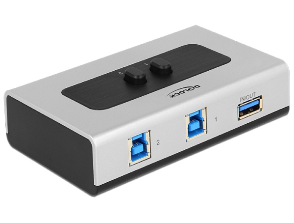 Delock přepínač USB 3.0 2 port ruční obousměrný 87667