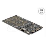 Delock Převodník M.2 Key M NVMe SSD na SFF-8654 a M.2 Key B SATA SSD na SATA 64355