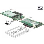 Delock Převodník USB 3.1 Micro-B samice > 1 x SATA / 1 x M.2 Key B / 1 x mSATA 62867