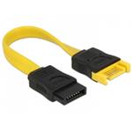 DeLOCK - Prodlužovací kabel SATA - Serial ATA 150/300/600 - SATA (M) do SATA (F) - 10 cm - žlutá