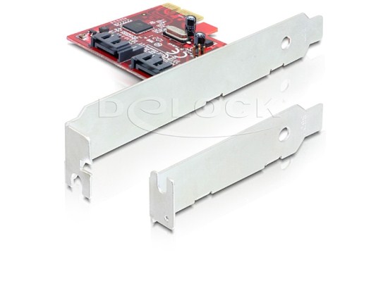 DeLOCK - Řadič úložiště (RAID) - SATA 6Gb/s nízký profil - 6 Gbit/s - RAID 0, 1 - PCIe 2.0 x1 89270