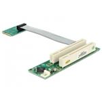 Delock Riser Card Mini PCI Express > 2 x PCI 32 Bit 5 V s flexibilním kabelem 13 cm vkládání vlevo 41355
