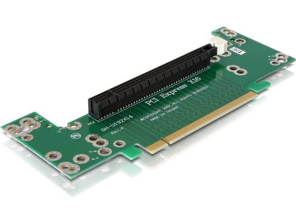 Delock Riser Card PCI Express x16 pravoúhlý 90° vkládání vlevo 2U 41767