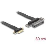 Delock Riser karta PCI Express 3.0, ze zástrčky x1 na slot x4, s kabelem, délka 30 cm 81495