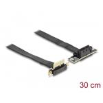 Delock Riser karta PCI Express, ze zástrčky x1 90° pravoúhlý na slot x1 90° pravoúhlý, s kabelem, délka 30 cm 88042