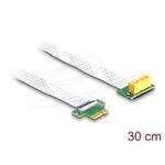 Delock Riser karta PCI Express, ze zástrčky x1 na slot x1 90° pravoúhlý, s kabelem FPC, délka 30 cm 88022
