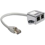 DeLOCK RJ45 Port Doubler - Rozdělovač Ethernet 100Base-TX - RJ-45 (M) do RJ-45 (4 piny) (F) - 15 cm 65177
