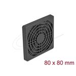 Delock Rošt ventilátoru s protiprachovým filtrem, rozměr 80 x 80 mm, černý