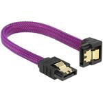 Delock SATA cable 6 Gb/s 20 cm down / straight metal purple Premium 83694